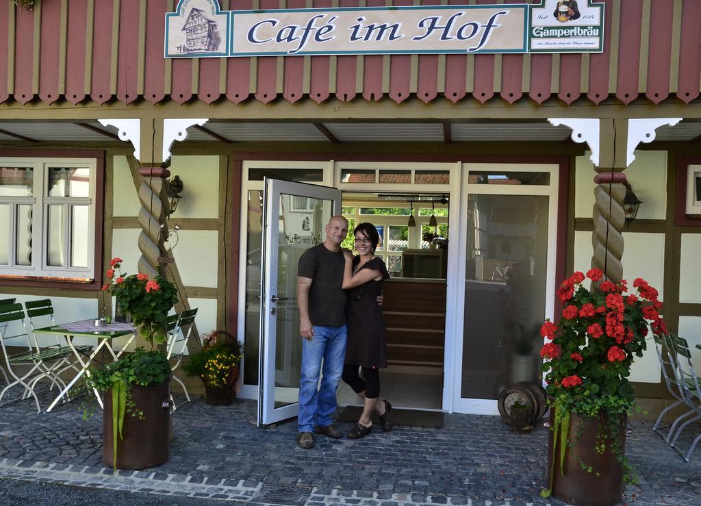Hotel Café im Hof Streufdorf Exterior foto