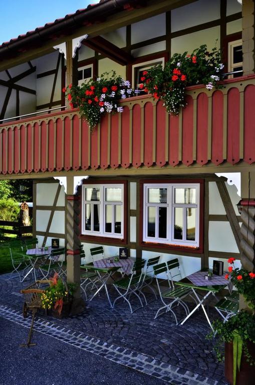 Hotel Café im Hof Streufdorf Exterior foto